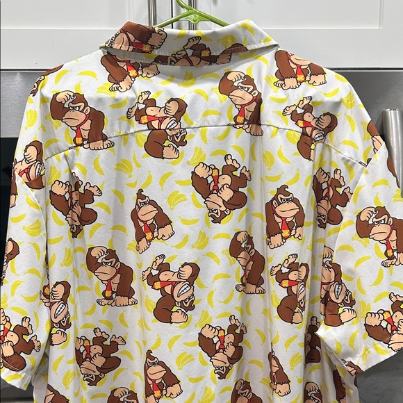 Men's Casual Button Down Shirt with Cartoon Print - Picture 2 of 2